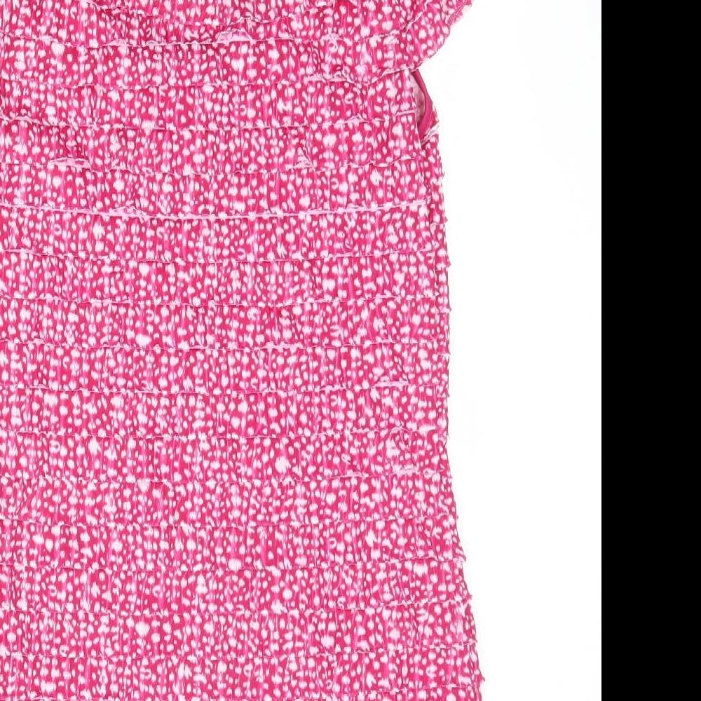 Phase Eight Womens Purple Geometric Polyester Basic T-Shirt Size 12 Scoop Neck