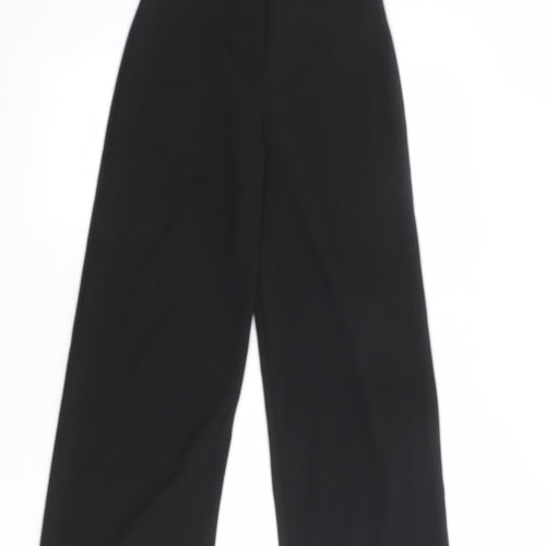 Boohoo Womens Black Polyester Trousers Size 6 Regular - Elastic Waist