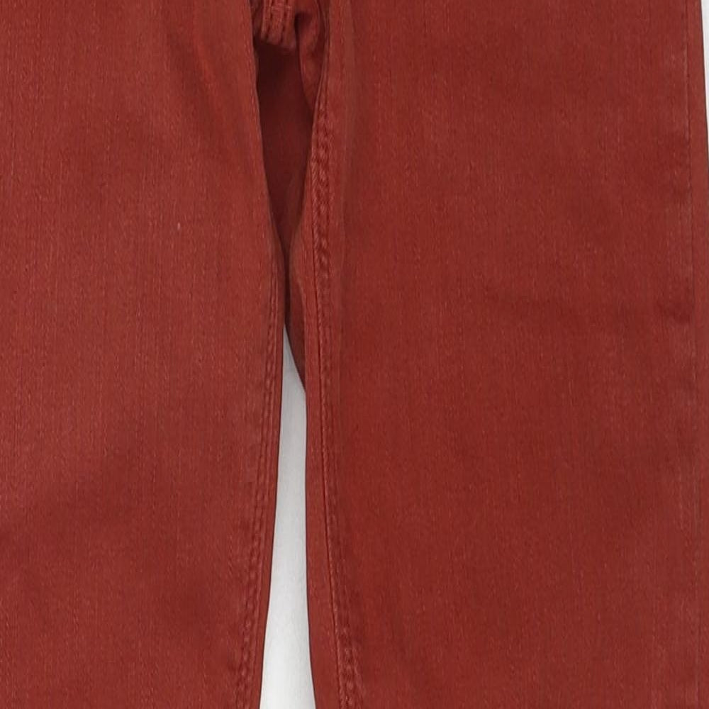 River Island Womens Red Cotton Skinny Jeans Size 8 Regular