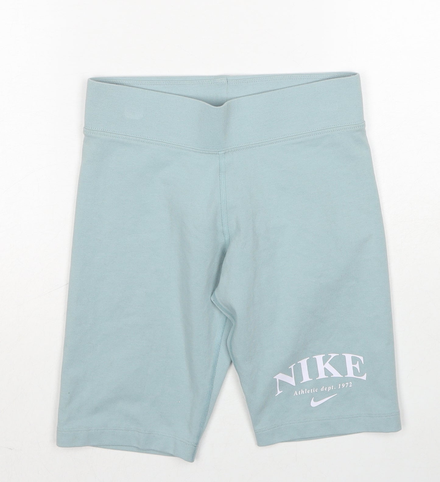 Nike Womens Blue Polyester Compression Shorts Size S Regular