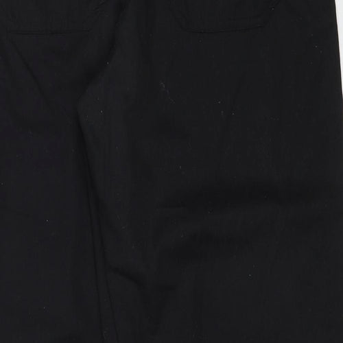 Headland Mens Black Cotton Trousers Size 36 in Regular Zip