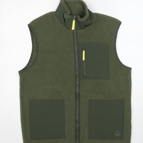 Marks and Spencer Mens Green Gilet Jacket Size M Zip