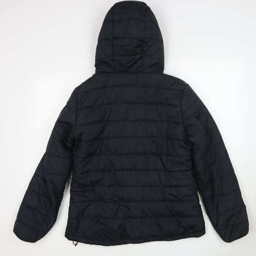 Freedom Trail Womens Black Quilted Jacket Size 14 Zip