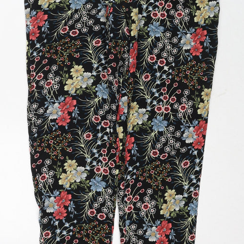 Only Womens Multicoloured Floral Polyester Harem Trousers Size 6 Regular Drawstring