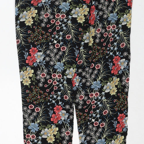 Only Womens Multicoloured Floral Polyester Harem Trousers Size 6 Regular Drawstring