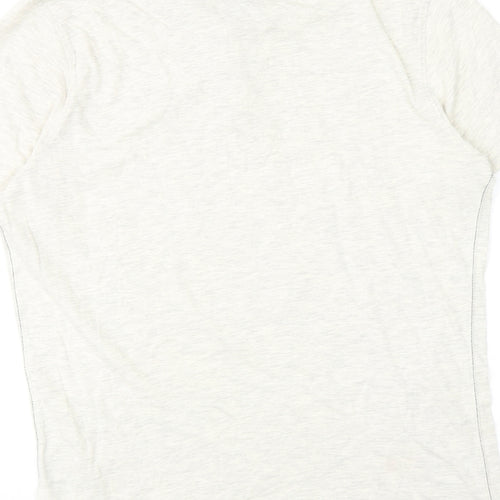 NEXT Mens Grey Cotton T-Shirt Size S V-Neck