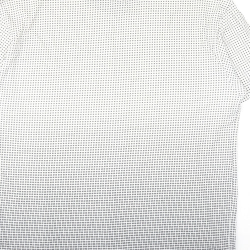 NEXT Mens Blue Geometric Cotton T-Shirt Size L Round Neck