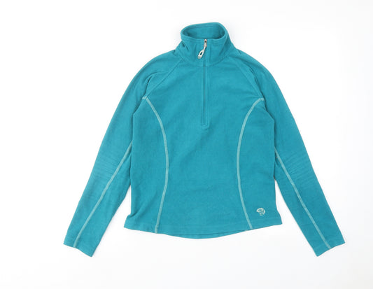 Mountain Hardwear Womens Blue Polyester Pullover Sweatshirt Size XS Zip