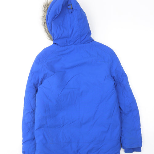 Marks and Spencer Boys Blue Windbreaker Jacket Size 11-12 Years Zip