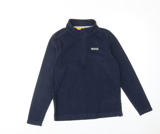 Regatta Boys Blue Polyester Pullover Sweatshirt Size 13 Years Zip