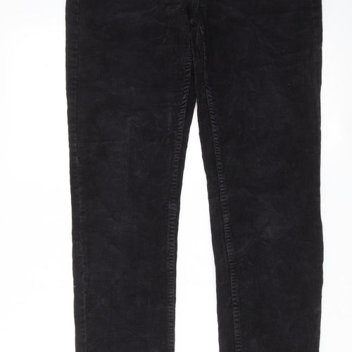 Great Plains Womens Black Cotton Trousers Size 12 Regular Zip