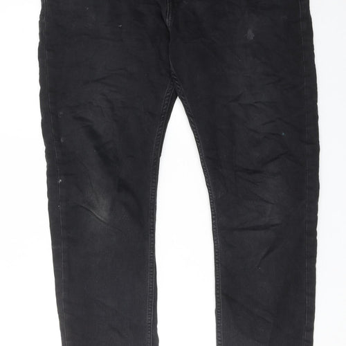 H&M Mens Black Cotton Skinny Jeans Size 34 in L32 in Regular Zip