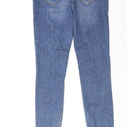 River Island Womens Blue Cotton Skinny Jeans Size 12 Regular Zip