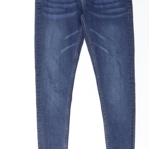 Carpe Omnia Womens Blue Cotton Skinny Jeans Size 30 in L30 in Regular Zip