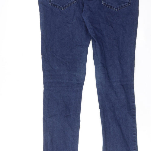 Diamond & Diva Womens Blue Cotton Skinny Jeans Size 12 Regular Zip