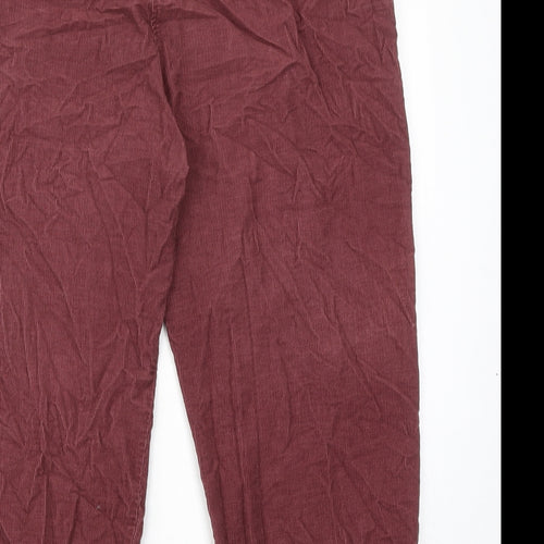 EWM Womens Red Cotton Trousers Size 22 Regular Drawstring