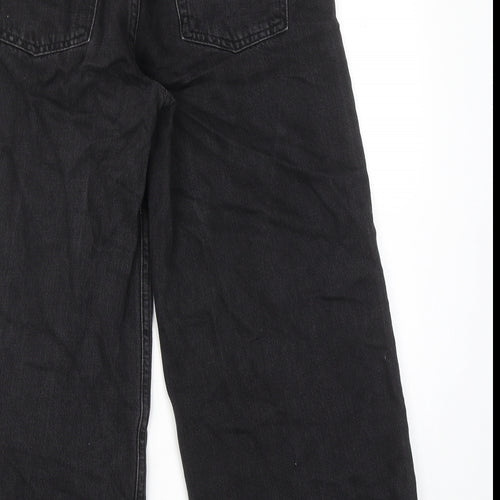 BDG Womens Black Cotton Wide-Leg Jeans Size 29 in L30 in Regular Zip