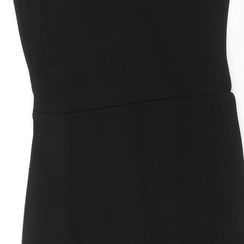 Select Womens Black Polyester Bodycon Size 12 V-Neck Pullover - Cold Shoulder