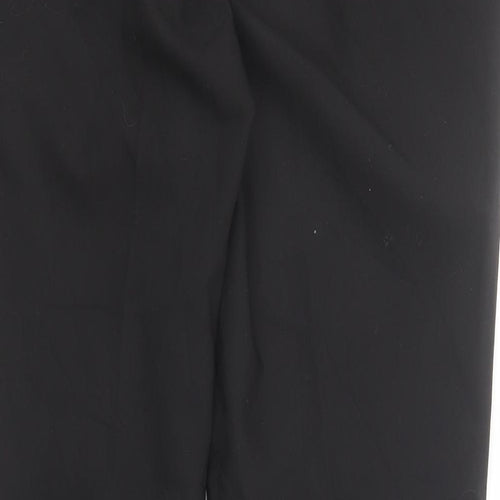 H&M Womens Black Cotton Dress Pants Trousers Size 14 Regular Zip