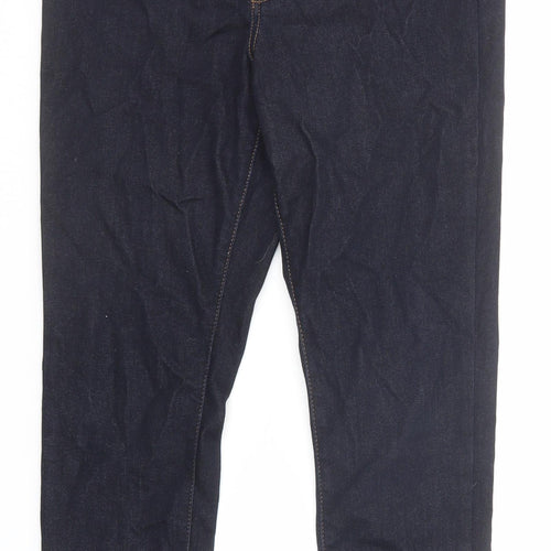 Autograph Womens Blue Cotton Skinny Jeans Size 16 Regular Zip