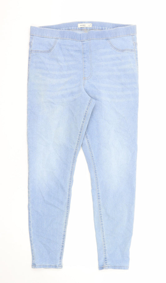 Marks and Spencer Womens Blue Cotton Jegging Jeans Size 16 Regular