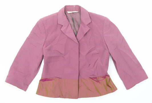 Laura Ashley Womens Pink Jacket Blazer Size 12 Button