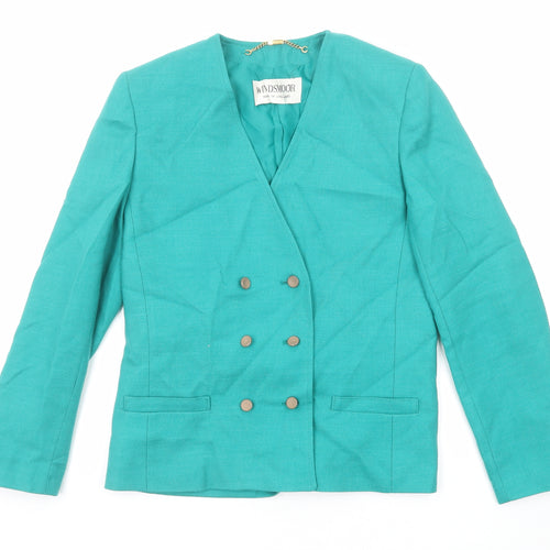 Windsmoor Womens Green Jacket Blazer Size 8 Button