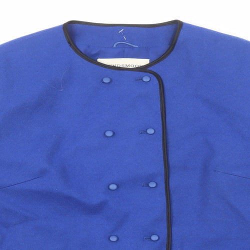 Windsmoor Womens Blue Jacket Blazer Size 14 Button