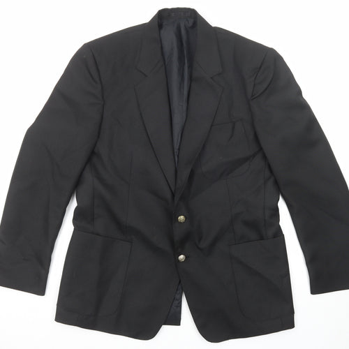 Essentials Mens Black Nylon Jacket Blazer Size 42 Regular