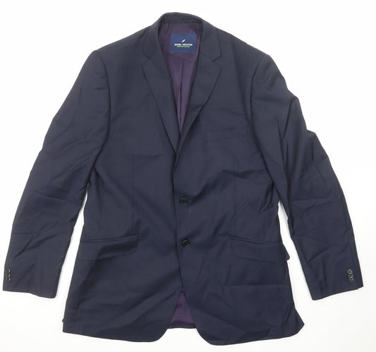 Daniel Hechter Mens Blue Wool Jacket Suit Jacket Size 42 Regular