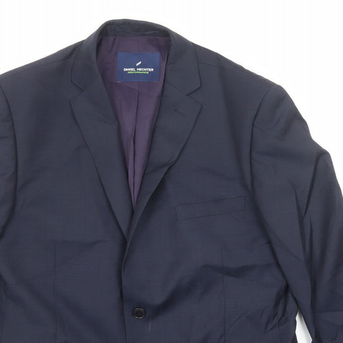 Daniel Hechter Mens Blue Wool Jacket Suit Jacket Size 42 Regular