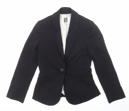 Debenhams Womens Black Polyester Jacket Suit Jacket Size 8