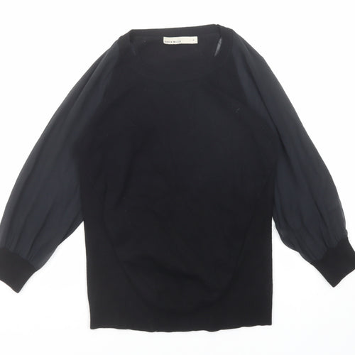 Karen Millen Womens Black Round Neck Acrylic Pullover Jumper Size S