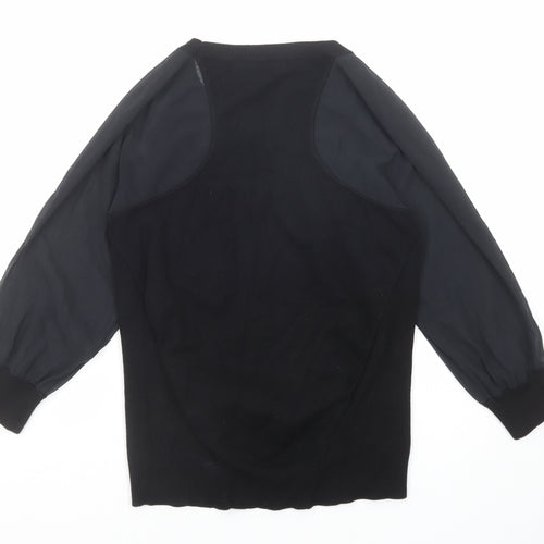 Karen Millen Womens Black Round Neck Acrylic Pullover Jumper Size S