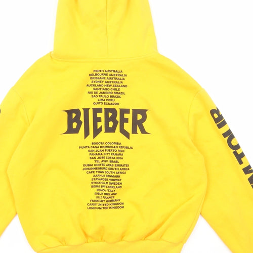 Divided by H&M Womens Yellow Cotton Pullover Hoodie Size S Pullover - Justin Bieber