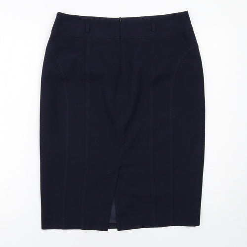 NEXT Womens Blue Polyester Straight & Pencil Skirt Size 12 Zip