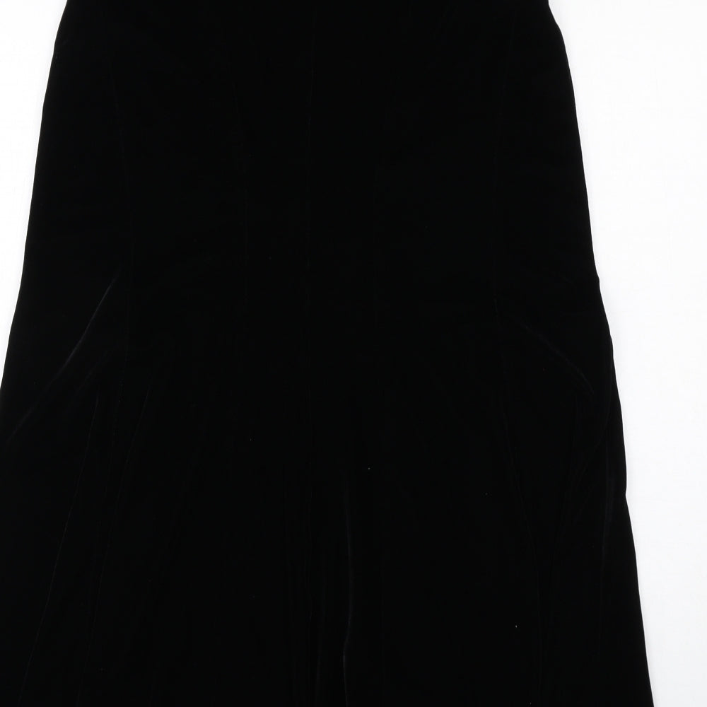 Autograph Womens Black Polyester Swing Skirt Size 12