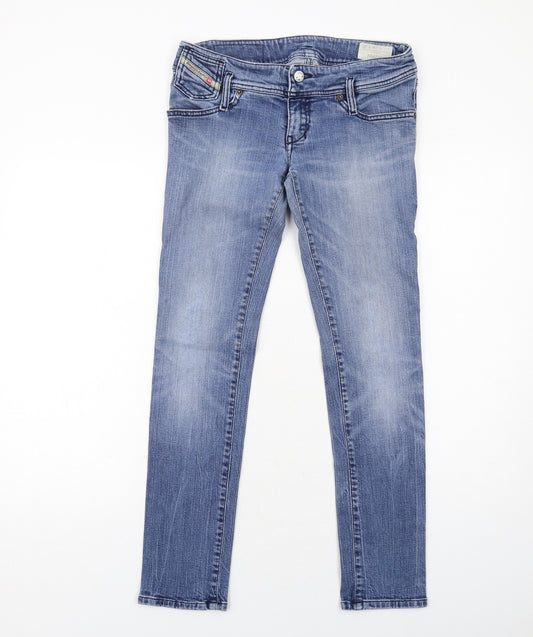 Diesel Womens Blue Cotton Skinny Jeans Size 10 L20 in Regular Zip