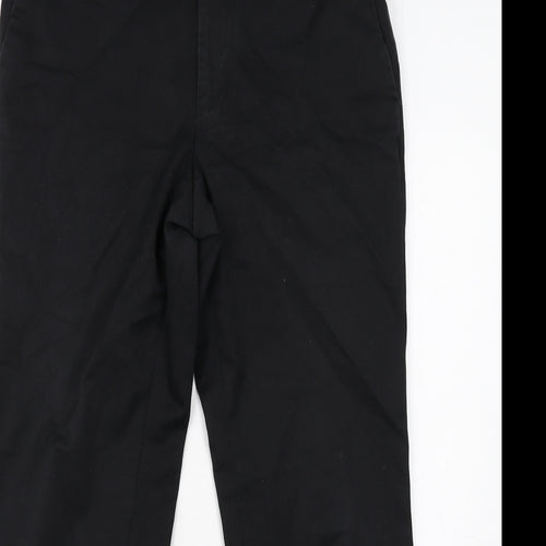 Autograph Mens Black Cotton Dress Pants Trousers Size 34 in L31 in Regular Zip