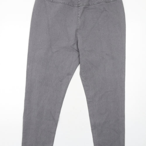 Julipa Womens Grey Cotton Jegging Jeans Size 20 Regular