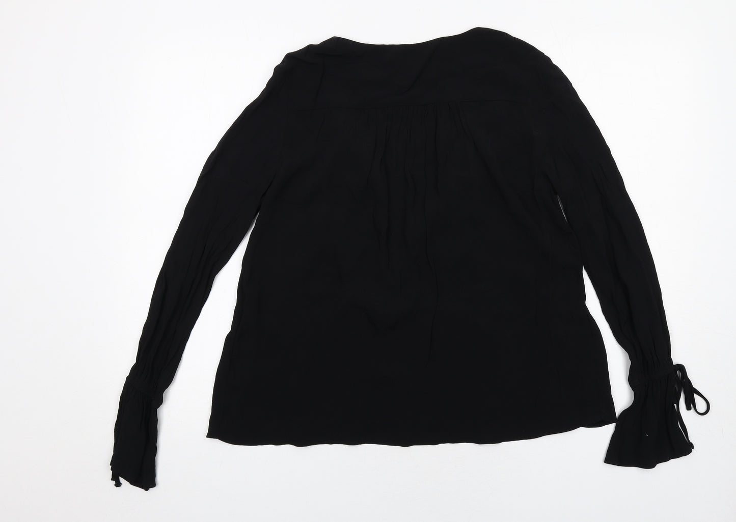 ASOS Womens Black Viscose Basic Blouse Size 6 V-Neck