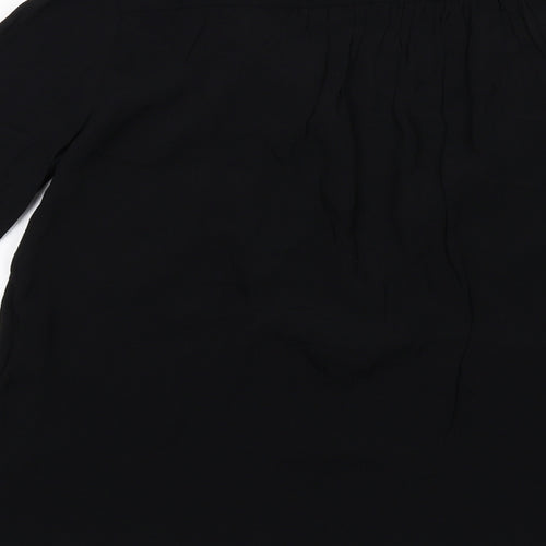 ASOS Womens Black Viscose Basic Blouse Size 6 V-Neck
