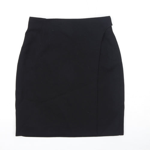 Penny Black Womens Black Wool Straight & Pencil Skirt Size 14 Button