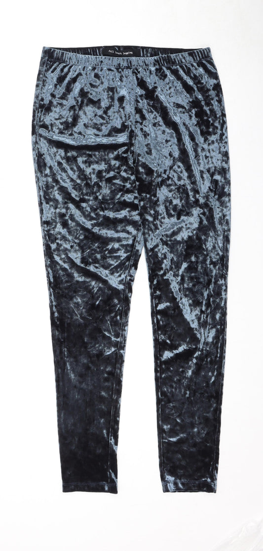 NEXT Womens Blue Polyester Capri Leggings Size 14 L28.5 in
