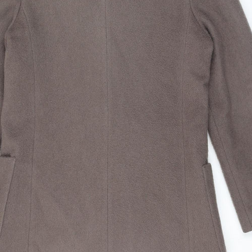 Alexon Womens Brown Pea Coat Coat Size 12 Button
