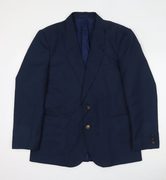 Classis Man Mens Blue Polyester Jacket Suit Jacket Size 40 Regular