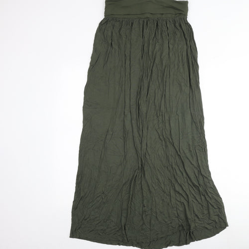 Topshop Womens Green Viscose Peasant Skirt Size 10
