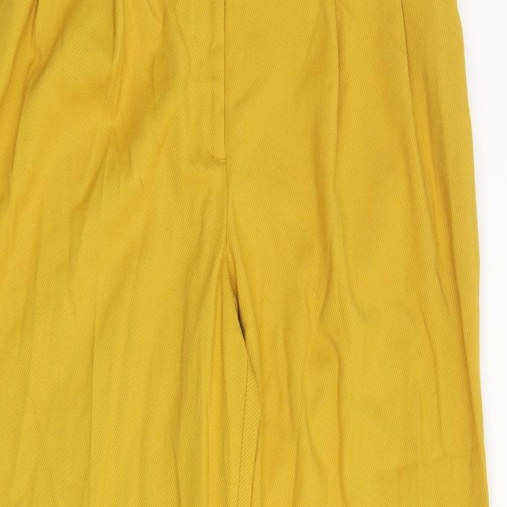 Marks and Spencer Womens Yellow Polyester Carrot Trousers Size 10 Regular Buckle