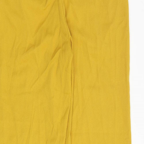 Marks and Spencer Womens Yellow Polyester Carrot Trousers Size 10 Regular Buckle