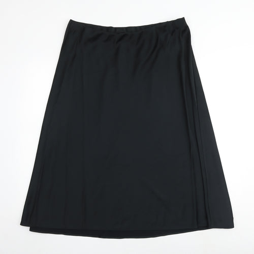 Marks and Spencer Womens Black Polyester Swing Skirt Size 18
